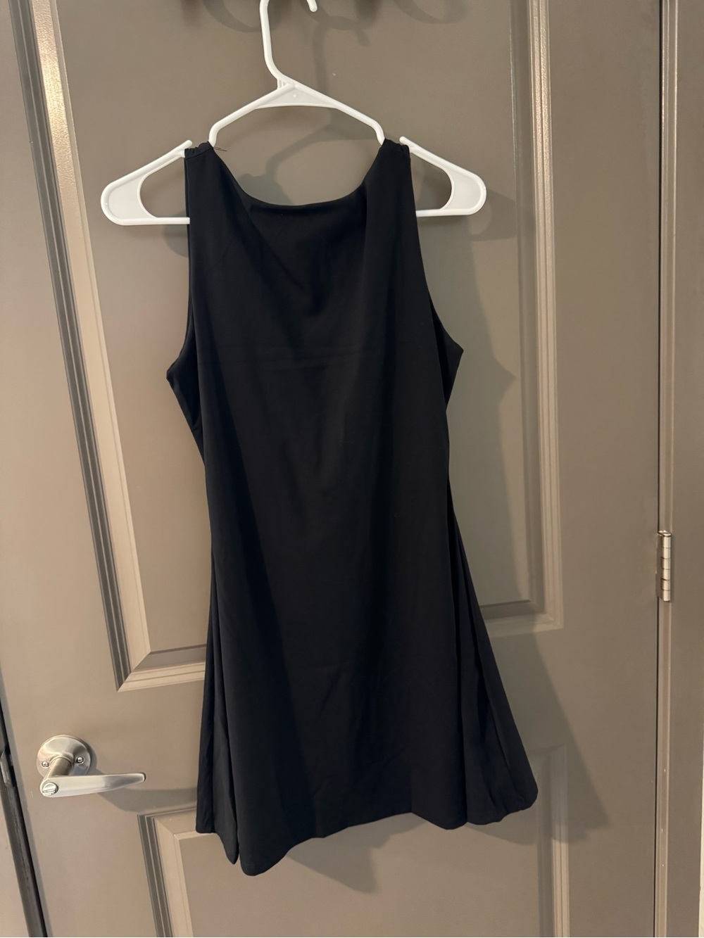 Black Athletic Dress Open Back